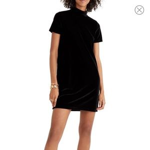 madewell mockneck velvet dress/ xs